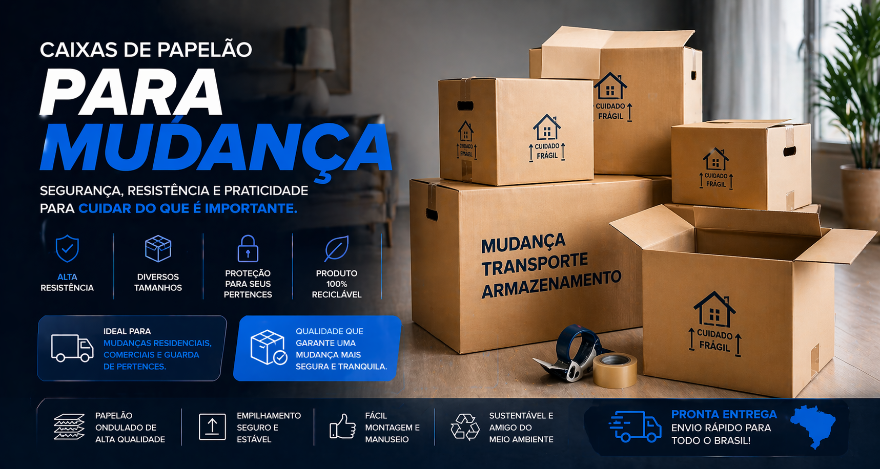 Caixa de papelão para mudança São Paulo