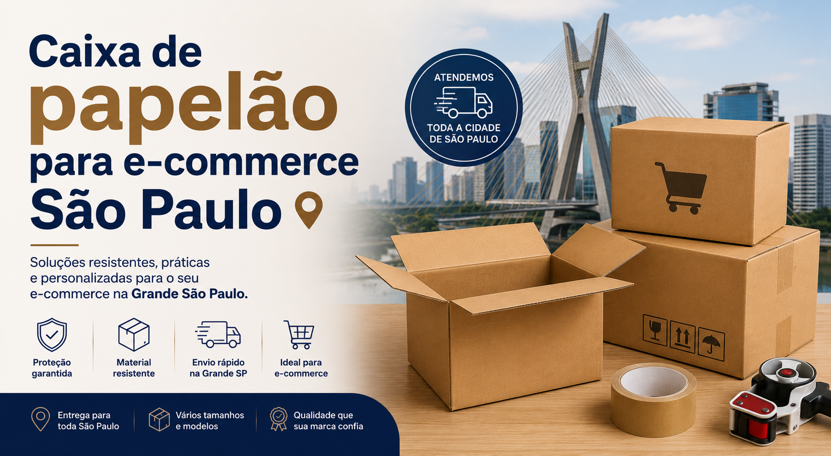 Caixa de papelão para e-commerce São Paulo