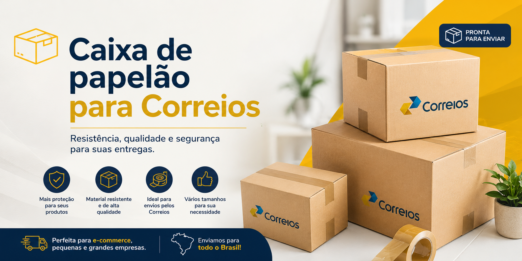 Caixa de papelão para Correios