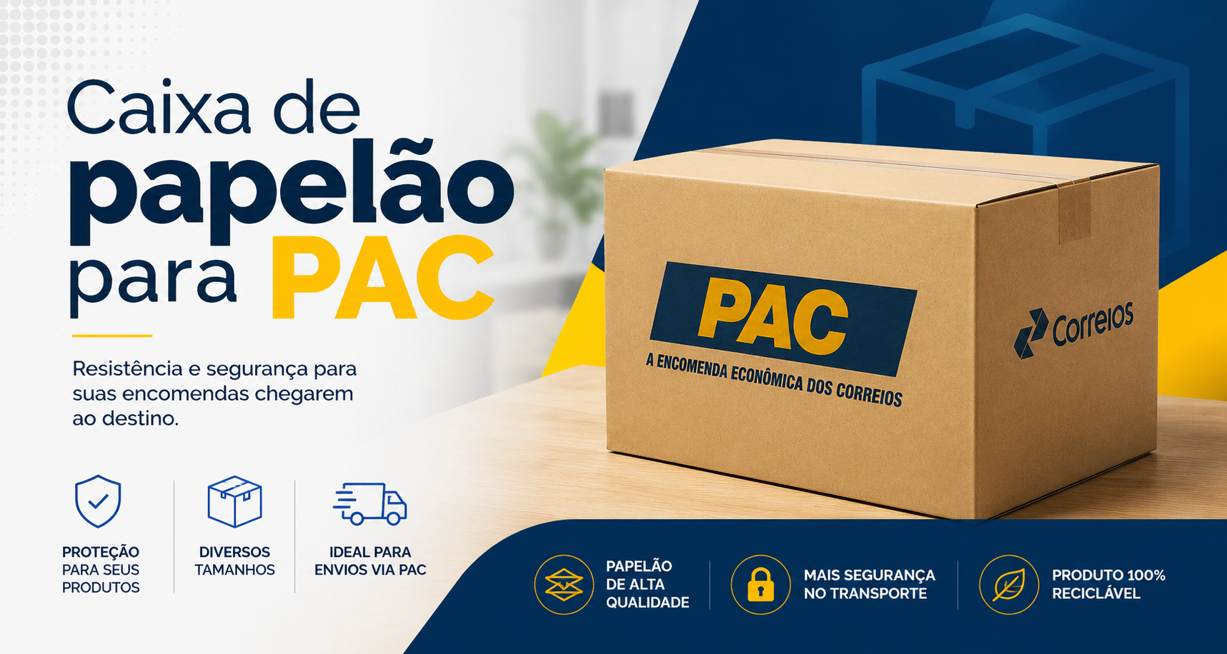 Caixa de papelão para PAC