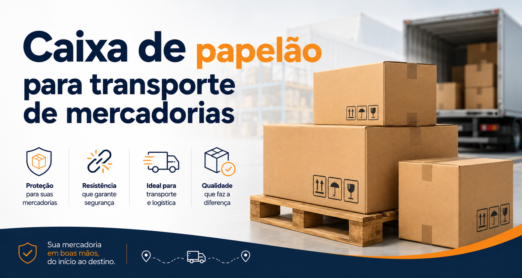 Caixas de papelão para transporte de mercadorias